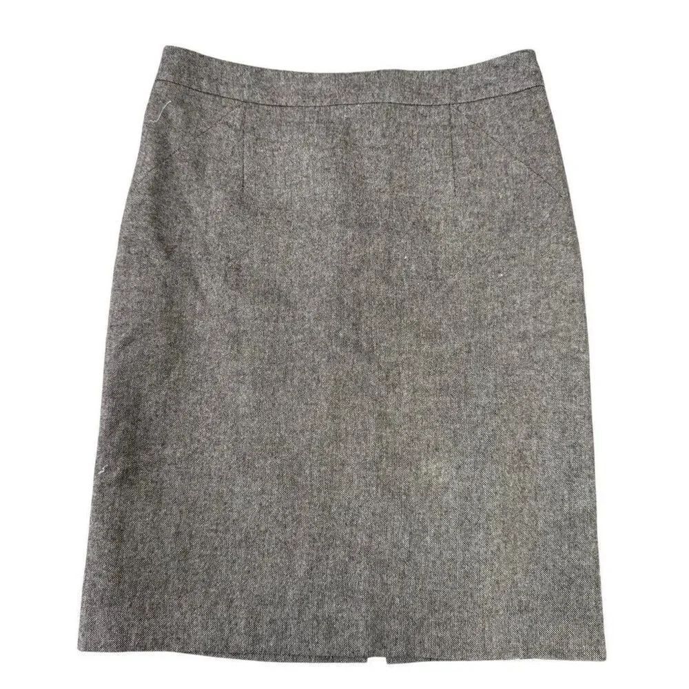 Ann Taylor wool blend brown pencil skirt size 2